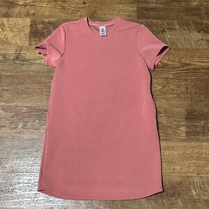 Pink Short Sleeve T-Shirt Dress